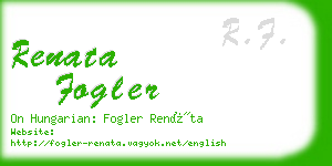 renata fogler business card